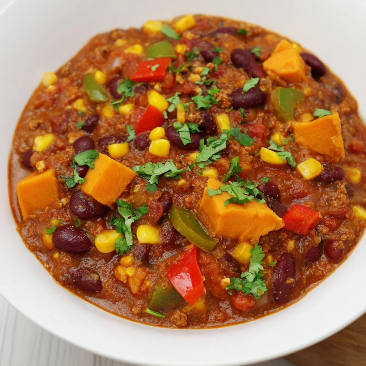 Hearty and flavorful, this Smoky Sweet Potato Chili is filled with tender sweet potatoes and beans.
