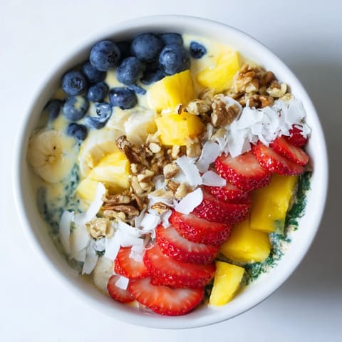 Vibrant Breakfast Smoothie Packs blending frozen fruit, yogurt, and honey for a quick morning meal.