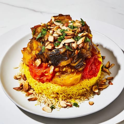 Palestinian Maqluba Layers