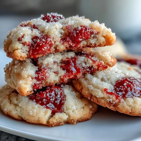 Homemade Soft Chewy Raspberry Sugar Cookies arranged on parchment, showcasing tender centers and folded-in fresh raspberries.