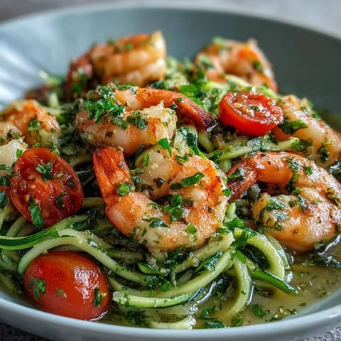 Skinny Shrimp Scampi Zucchini
