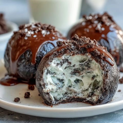 Black sesame mochi ice cream balls with chewy rice dough and nutty, creamy filling.  