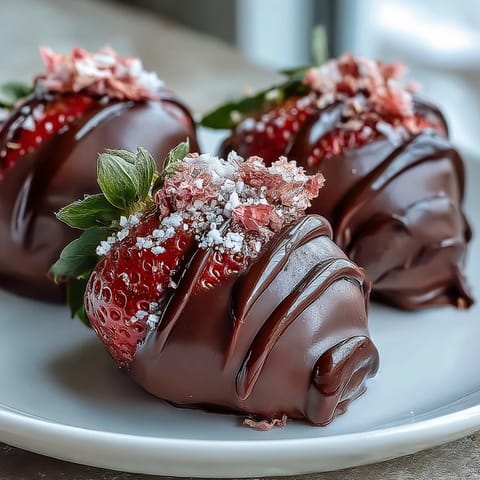 Dubai chocolate strawberry truffles