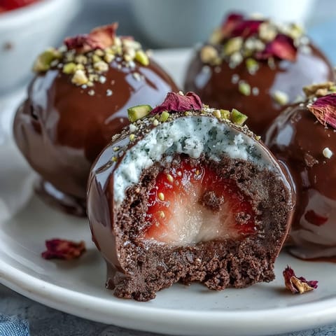 Dubai Style Strawberry Truffles