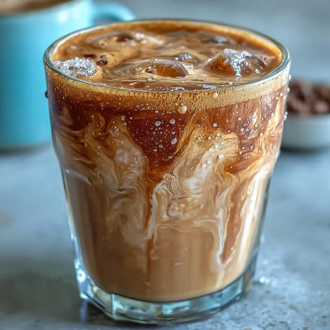 Homemade Brown Sugar Oat Milk Shaken Espresso; rich, frothy, and perfectly chilled.