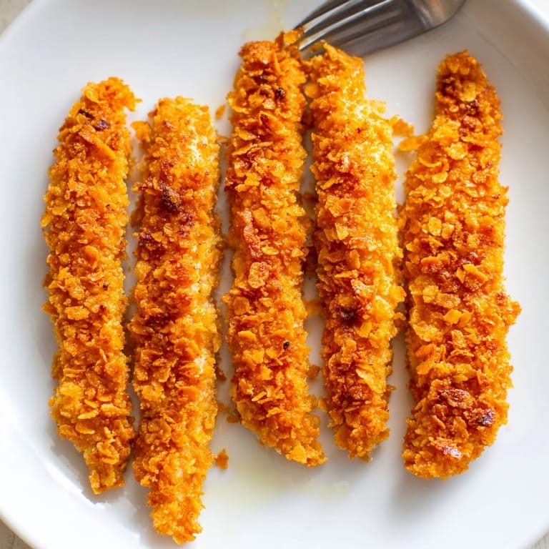 Crispy Baked Chicken Tenders served hot on a platter, perfect for a family dinner.