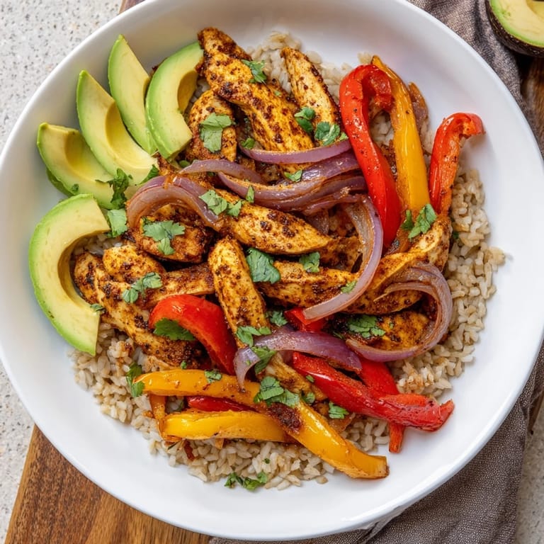 Vibrant image of Make-Ahead Chicken Fajita Meal Prep Bowls ready for a week of healthy lunches.