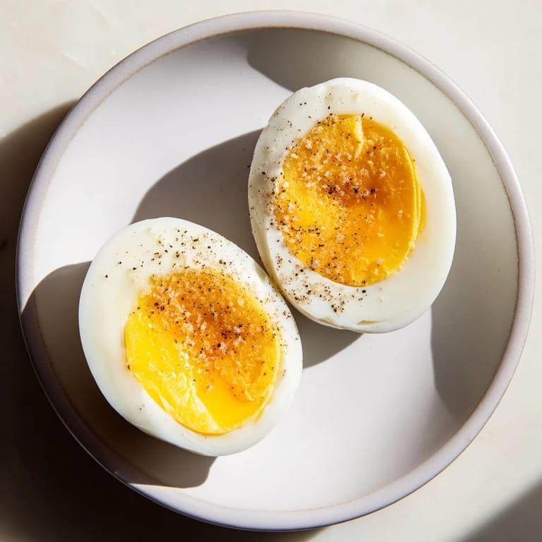Freshly peeled, creamy Perfect Hard-Boiled Eggs: a simple, versatile ingredient for salads and more.