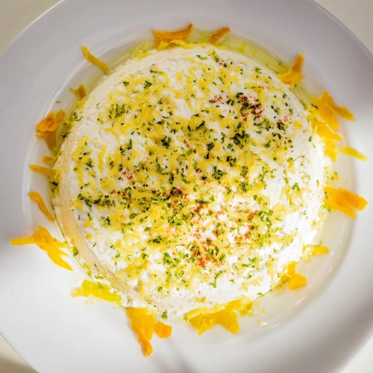 Freshly assembled Tuscan Sunburst with lemon-infused goat cheese, an elegant Italian appetizer for sharing.