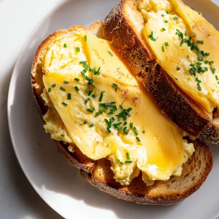 Enjoy a satisfying One-Pan Egg Breakfast Sandwich; the picture shows a delicious, easy, vegetarian breakfast meal.