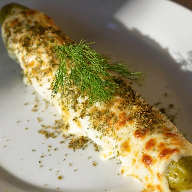 See perfectly rolled and melted cheese, each encapsulating a pickle, forming delicious Melted Cheese Pickle Rolls.