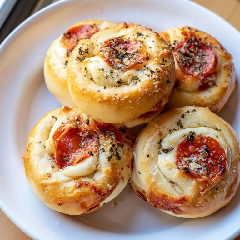 Close-up of crispy, homemade air fryer pizza rolls with oozing mozzarella cheese filling, a tasty snack.