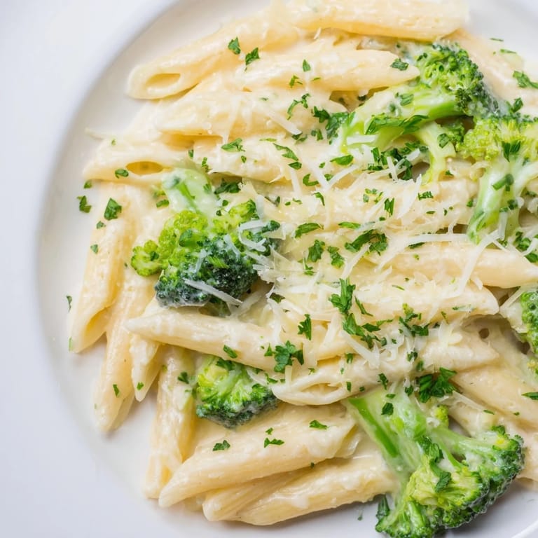 Tender pasta coated in creamy Cream Cheese Garlic Pasta sauce, a comforting vegetarian meal.