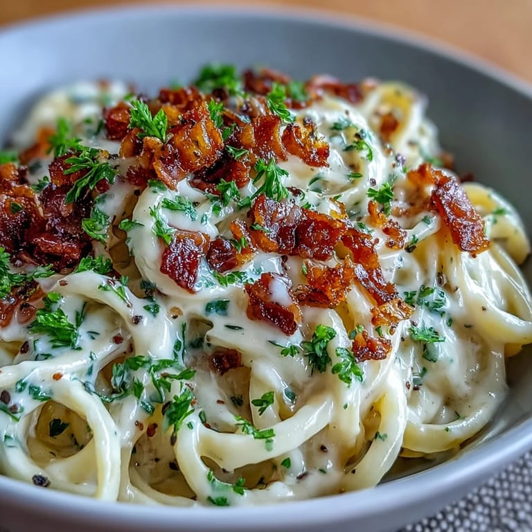 Celeriac Carbonara served in a warm bowl, garnished with black pepper and extra Parmesan, alongside a glass of crisp white wine for a perfect pairing.