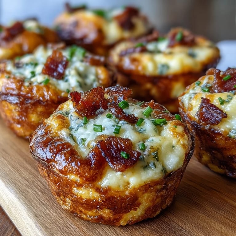 A fresh platter of Ranch Bacon Breakfast Egg Bites garnished with green chives and a dollop of cool sour cream.