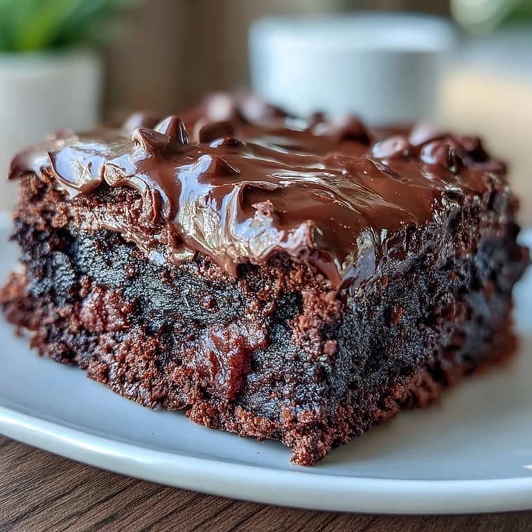 Perfectly baked triple chocolate sourdough brownies, a decadent dessert begging for vanilla ice cream.