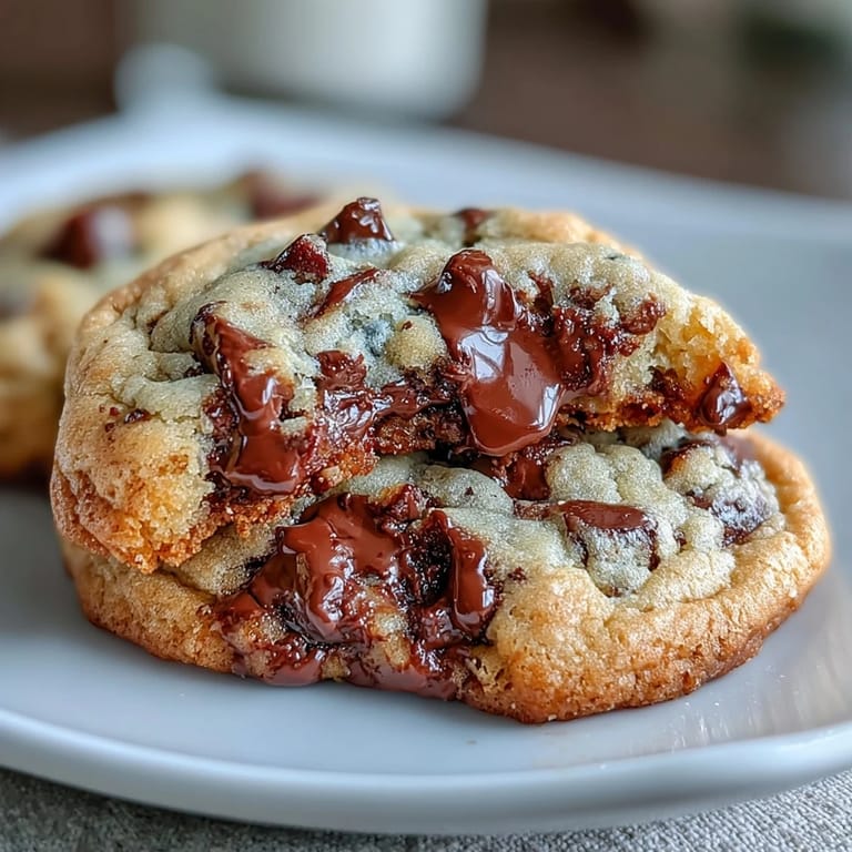 Chewy Irish cream chocolate chip cookies, showcasing rich melted chocolate chips.