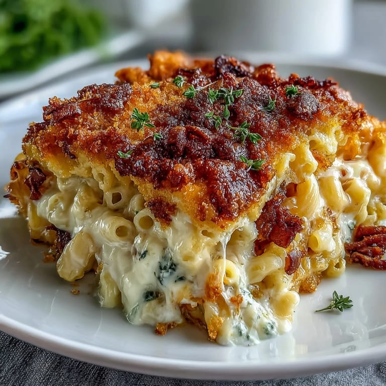 Velvety, homemade cheese sauce coats tender macaroni in this soul food baked mac and cheese, finished with a crisp, golden topping.