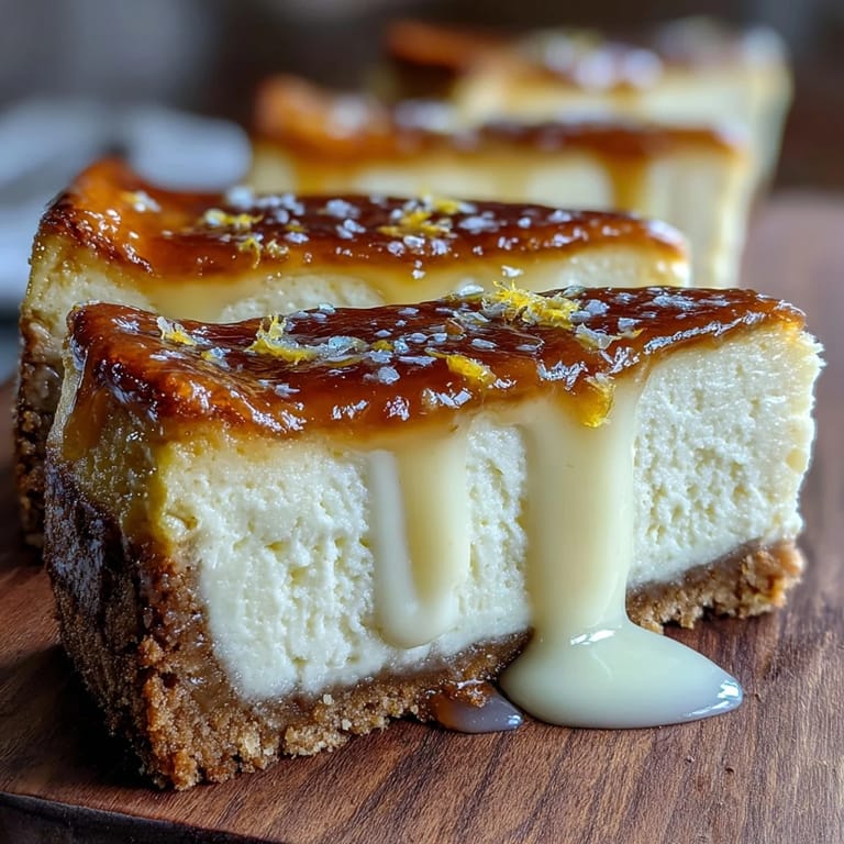 2. Tangy Limoncello Cheesecake Bars, topped with a bright lemon glaze and served chilled for a refreshing dessert.  