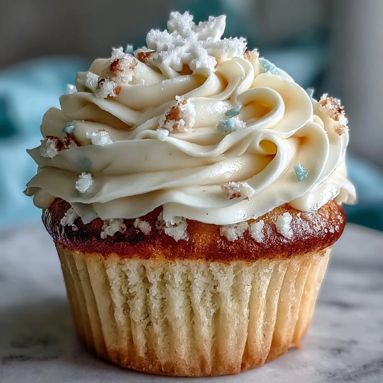 Close-up of tender communion cupcakes, featuring creamy frosting and symbolic white fondant cross decorations.
