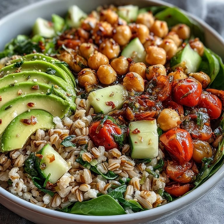 Wholesome Ancient Grains Bowl, featuring wholesome grains and fresh produce, perfect for lunch.