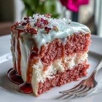 Elegant pink Bridal Shower Rosé Velvet Cake with shimmering gold drip frosting.